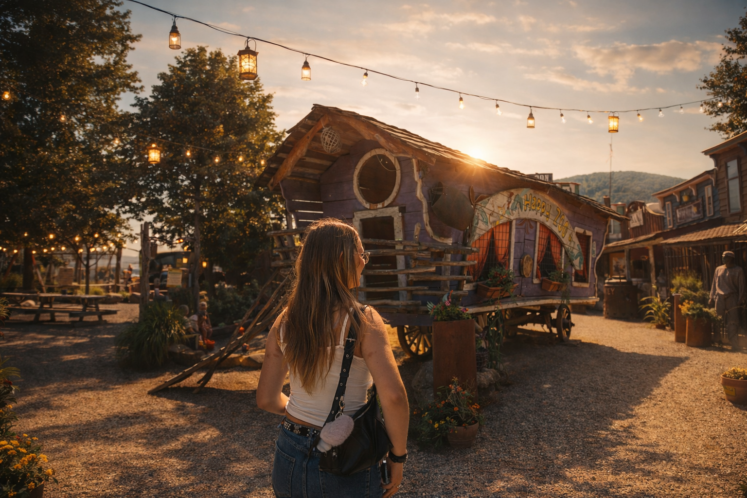 Person and horse in countryside lifestyle session